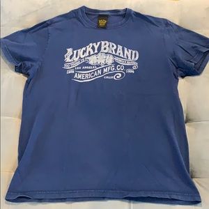 Lucky Brand Blue Vintage Short Sleeve Medium